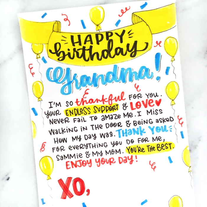 30 Ideas for What to Write in Birthday Cards to Grandma | Punkpost