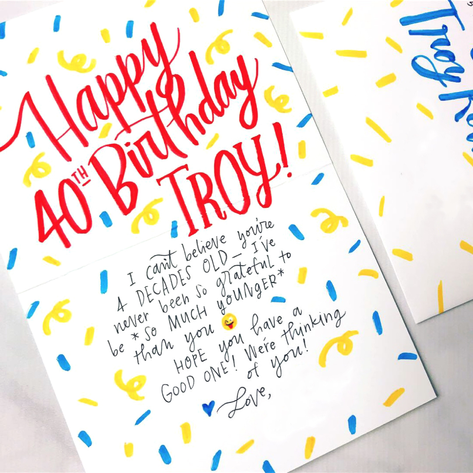What Do You Write In A 40th Birthday Card For A Man