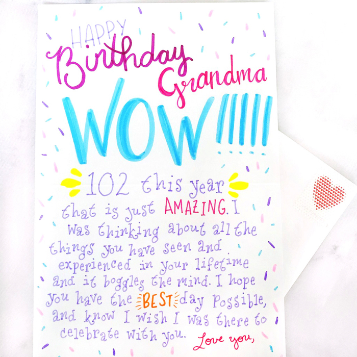 30 Ideas For What To Write In Birthday Cards To Grandma Punkpost