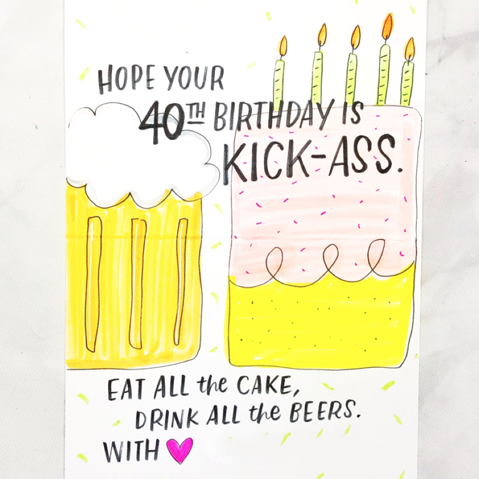 What To Write In A 40th Birthday Card Printable Templates