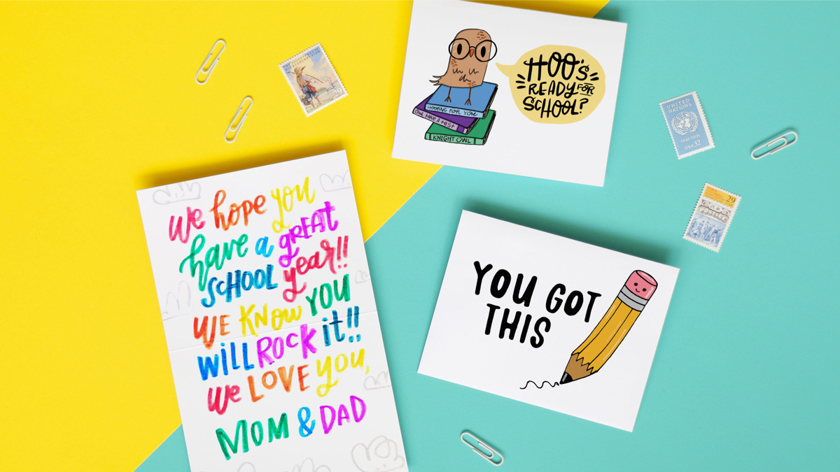 Back to School School Supplies - Back to School Greeting Card